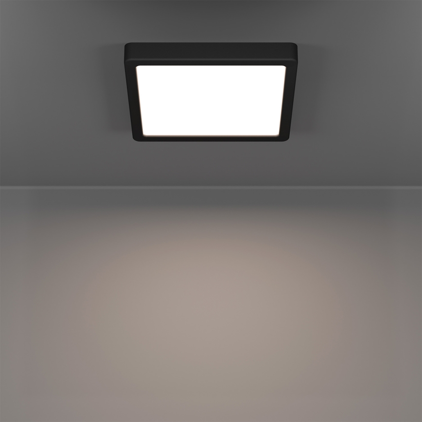 Eglo - LED RGBW ar regulējamu spilgtumu vannasistabas griestu gaismeklis LED/10,5W/230V 2700-6500K 22x22 cm IP44 melns