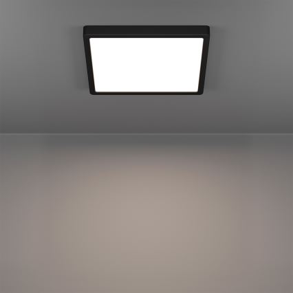 Eglo - LED RGBW regulējama vannas istabas griestu lampa LED/13,5W/230V 2700-6500K 29,5x29,5 cm IP44 melna