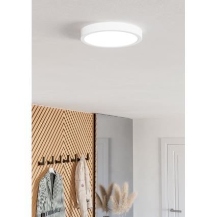 Eglo - LED RGBW ar regulējamu spilgtumu vannas istabas griestu lampa LED/11,2W/230V 2700-6500K Ø21,1 cm IP44 balta