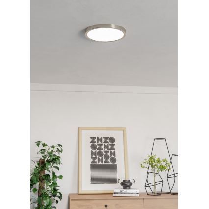 Eglo - LED RGBW regulējams vannas istabas griestu gaismeklis LED/14,3W/230V 2700-6500K Ø 27,8 cm IP44 matēts hroms