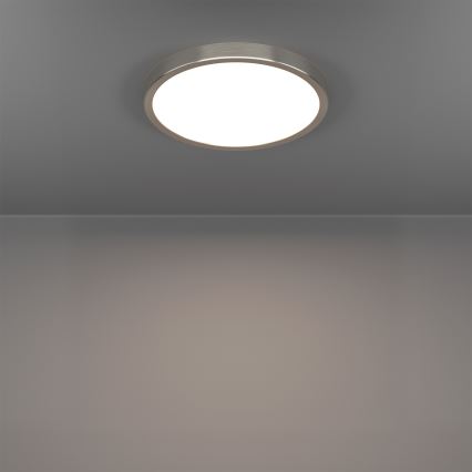 Eglo - LED RGBW regulējams vannas istabas griestu gaismeklis LED/14,3W/230V 2700-6500K Ø 27,8 cm IP44 matēts hroms