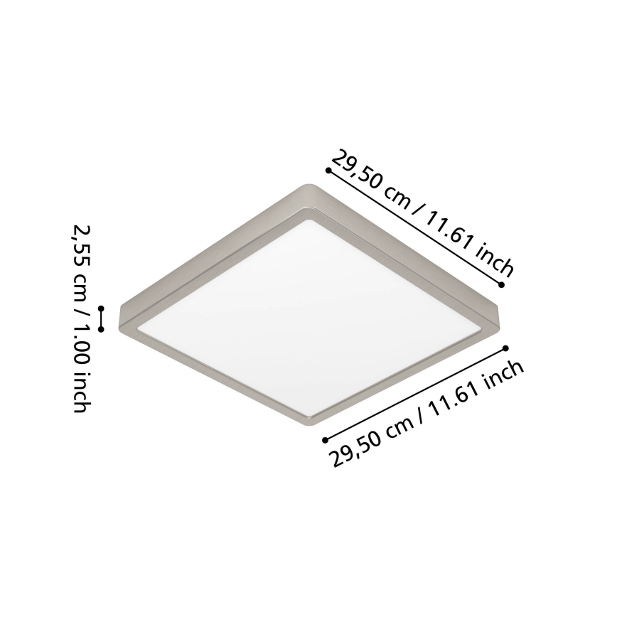 Eglo - RGBW LED regulējams vannas istabas griestu gaismeklis LED/13,5W/230V 2700-6500K 29,5x29,5 cm IP44 matēts hroms