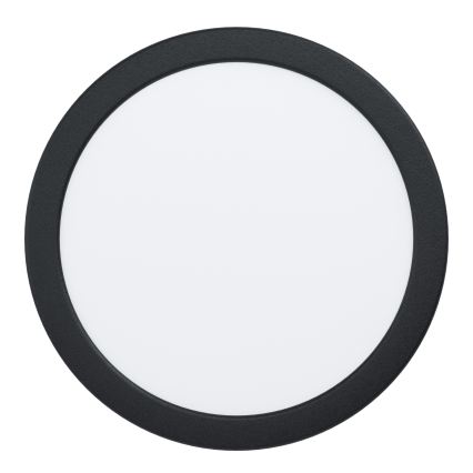 Eglo - LED iebūvējamais griestu gaismeklis LED/18,5W/230V 2700/4000/6500K Ø 21,6 cm melns