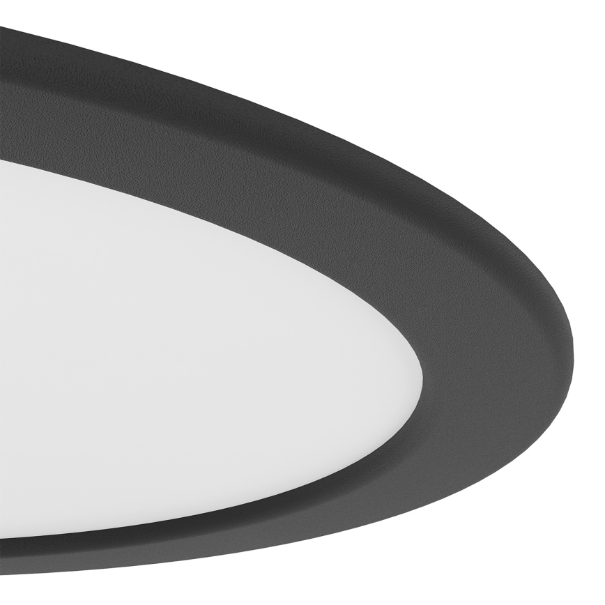 Eglo - LED iebūvējamais griestu gaismeklis LED/18,5W/230V 2700/4000/6500K Ø 21,6 cm melns
