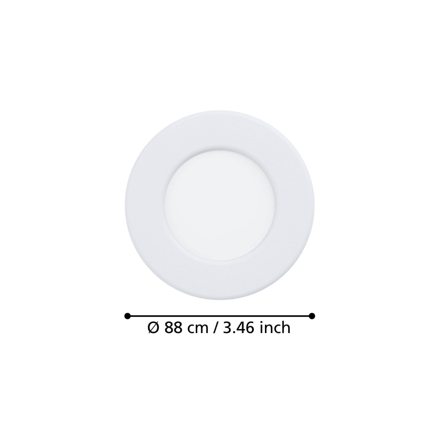 Eglo - Komplekts 3x iebūvējami LED griestu gaismekļi LED/3,7W/230V 2700/4000/6500K Ø 8,8 cm balti