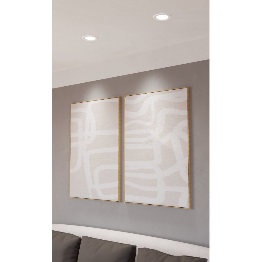 Eglo - iebūvējamais LED griestu gaismeklis LED/6,3W/230V 2700/4000/6500K Ø 11,9 cm balts
