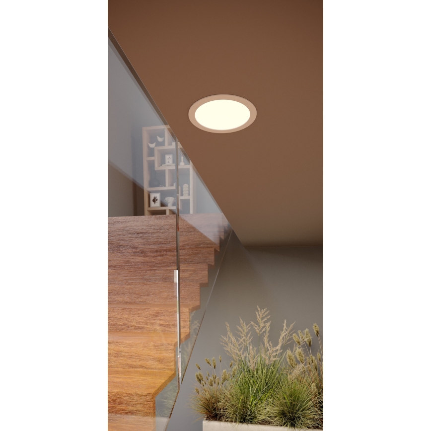 Eglo - LED iebūvējamais griestu gaismeklis LED/10,5W/230V 2700/4000/6500K Ø 16,8 cm balts