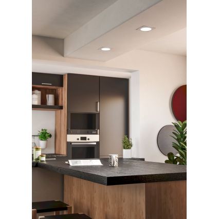 Eglo - LED iebūvējamais gaismeklis LED/6,3W/230V 2700/4000/6500K 11,9x11,9 cm balts