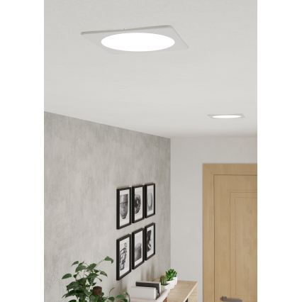 Eglo - LED iebūvējama griestu lampa LED/10,5W/230V 2700/4000/6500K 16,6x16,6 cm balta