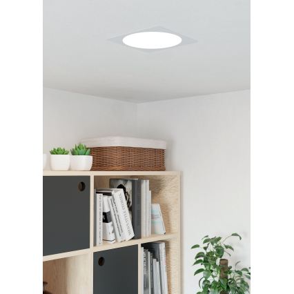 Eglo - LED iebūvējamais griestu gaismeklis LED/18,5W/230V 2700/4000/6500K 21,6x21,6 cm balts