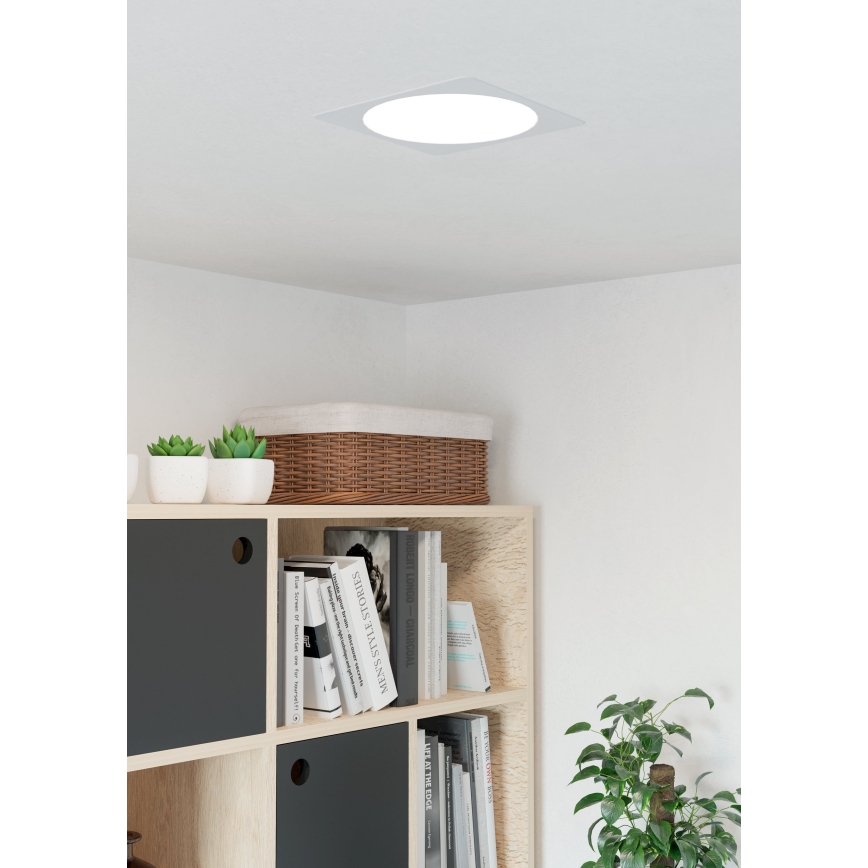 Eglo - LED iebūvējamais griestu gaismeklis LED/18,5W/230V 2700/4000/6500K 21,6x21,6 cm balts