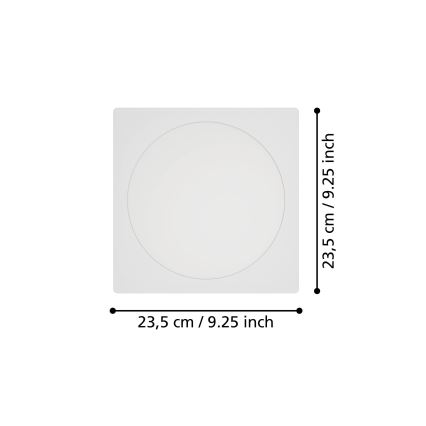 Eglo - LED iebūvējamais griestu gaismeklis LED/18,5W/230V 2700/4000/6500K 21,6x21,6 cm balts