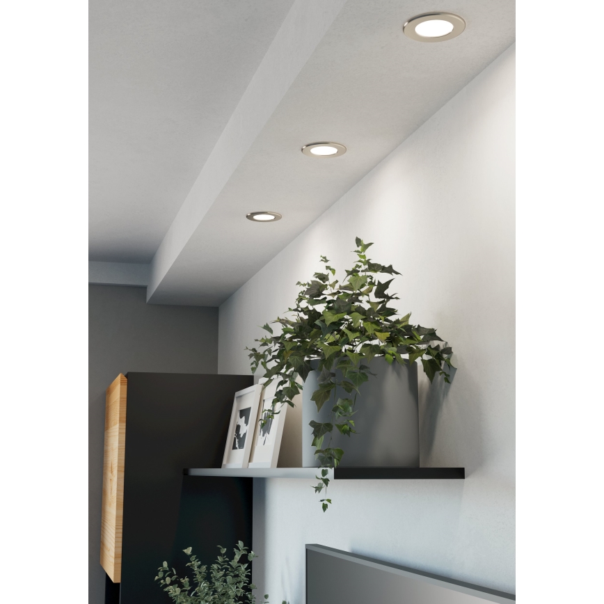 Eglo - LED iebūvējamais griestu gaismeklis LED/3,7W/230V 2700/4000/6500K Ø 8,8 cm matēts hroms