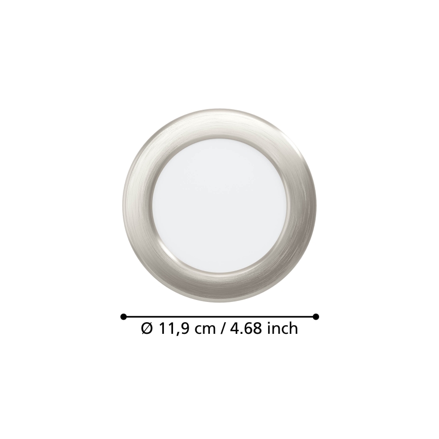 Eglo - LED iebūvējams griestu gaismeklis LED/6,3W/230V 2700/4000/6500K Ø 11,9 cm matēts hroms