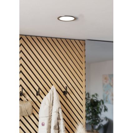 Eglo - Iebūvējamais LED griestu lukturis LED/10,5W/230V 2700/4000/6500K Ø 16,8 cm matēts hroms