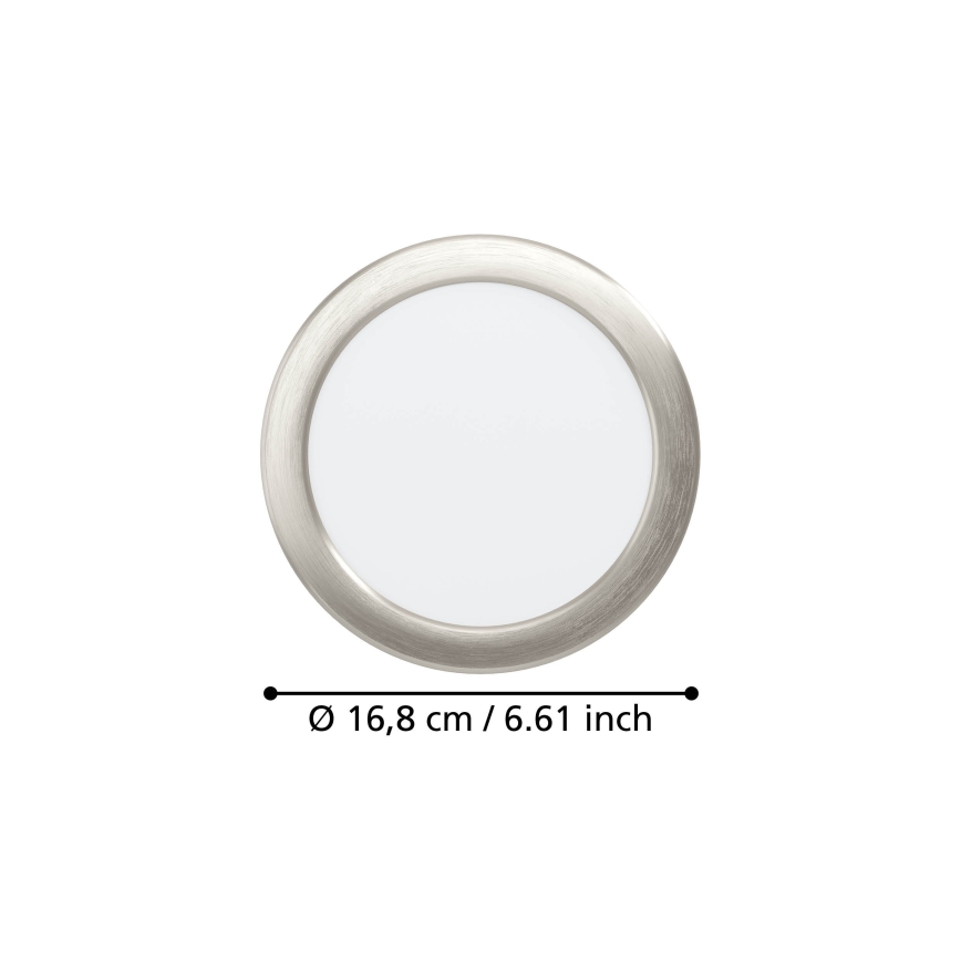 Eglo - Iebūvējamais LED griestu lukturis LED/10,5W/230V 2700/4000/6500K Ø 16,8 cm matēts hroms