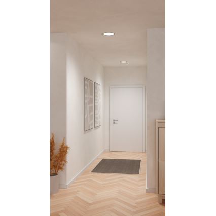 Eglo - LED iebūvējamais griestu gaismeklis LED/18,5W/230V 2700/4000/6500K Ø 21,6 cm matēts hroms