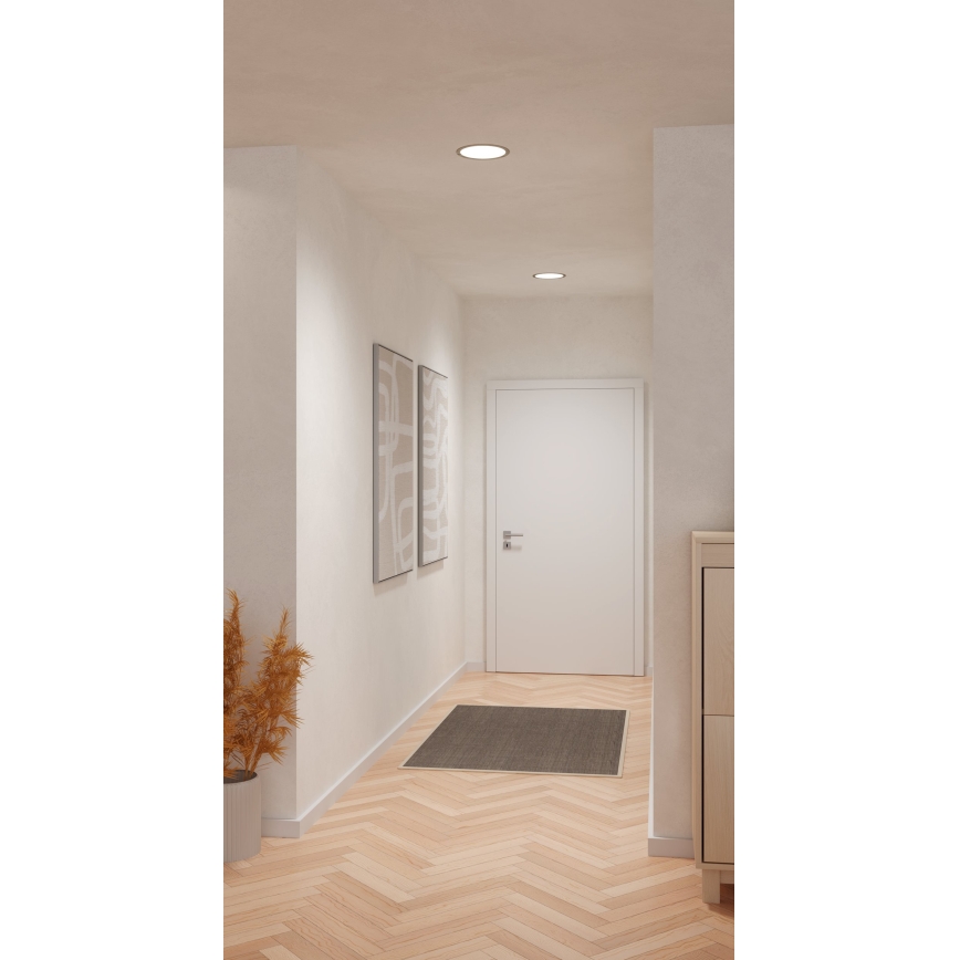 Eglo - LED iebūvējamais griestu gaismeklis LED/18,5W/230V 2700/4000/6500K Ø 21,6 cm matēts hroms