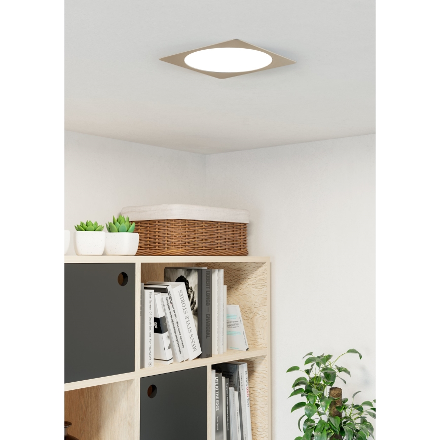 Eglo - LED iebūvējamais griestu gaismeklis LED/18,5W/230V 2700/4000/6500K 21,6x21,6 cm matēts hroms