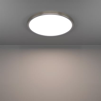 Eglo - LED RGBW regulējama vannas istabas griestu lampa LED/17,5W/230V 2700-6500K Ø 38,9 cm IP44 matēts hroms