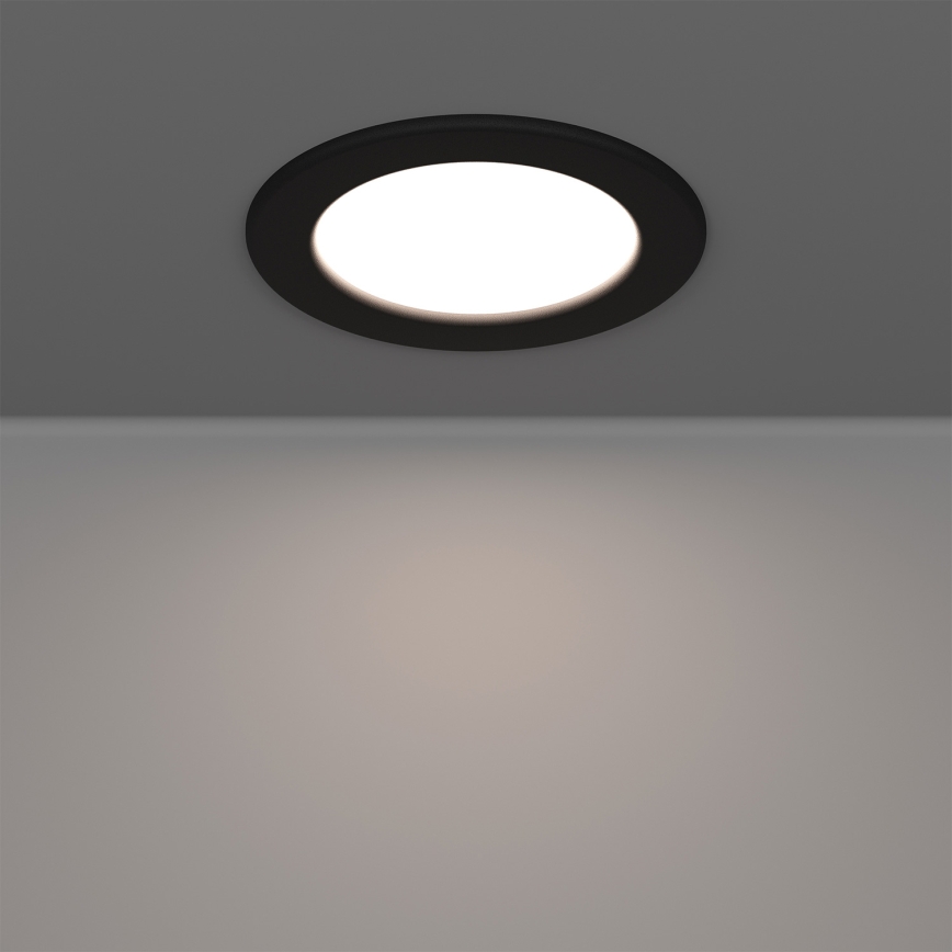 Eglo - LED RGBW dimējams iebūvējamais griestu gaismeklis vannas istabai LED/5W/230V 2700–6500K Ø 12 cm IP44 melns