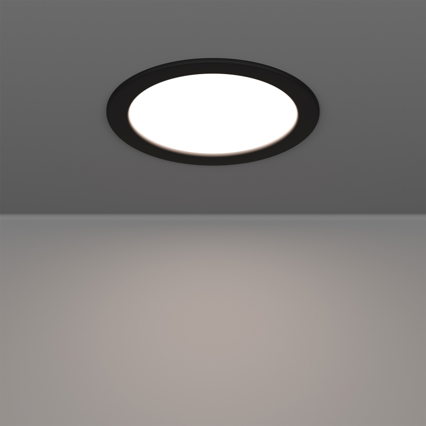 Eglo - LED RGBW vannasistabas iebūvējamais griestu gaismeklis ar regulējamu spilgtumu LED/9,5W/230V 2700-6500K Ø 16,8 cm IP44 melns