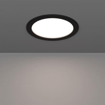 Eglo - LED RGBW regulējama vannas istabas iebūvējamā griestu lampa LED/9,5W/230V 2700-6500K Ø 16,8 cm IP44 melna
