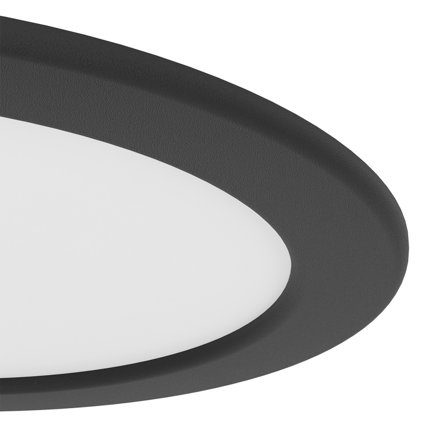 Eglo - LED RGBW regulējama vannas istabas iebūvējamā griestu lampa LED/9,5W/230V 2700-6500K Ø 16,8 cm IP44 melna