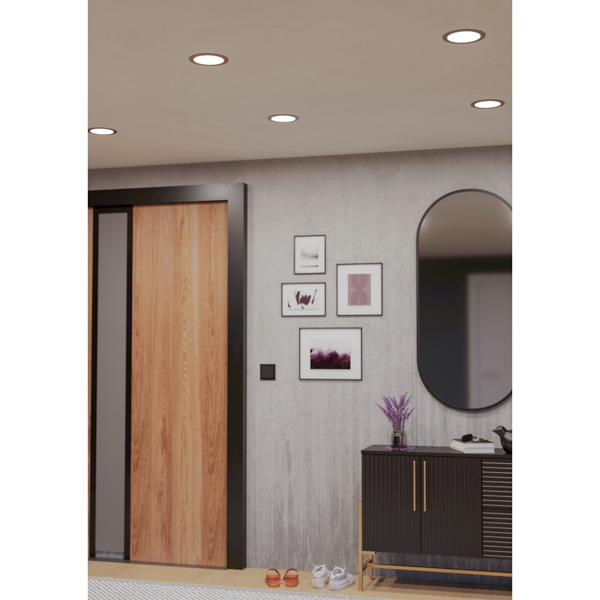 Eglo - LED RGBW aptumšojams vannas istabas iebūvējamais griestu gaismeklis LED/9,5W/230V 2700-6500K Ø 16,8 cm IP44 matēta hroma apdare