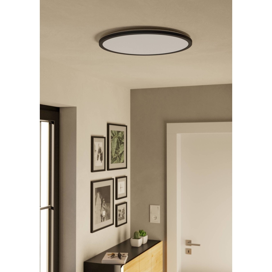 Eglo - LED Āra griestu lampa LED/16,8W/230V 2700/4000/6500K d. 50 cm IP44 melna