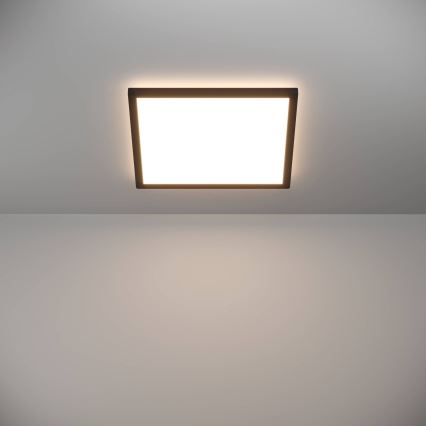 Eglo - LED Āra griestu lampa LED/17,6W/230V 2700/4000/6500K 39x39 cm IP44 melna