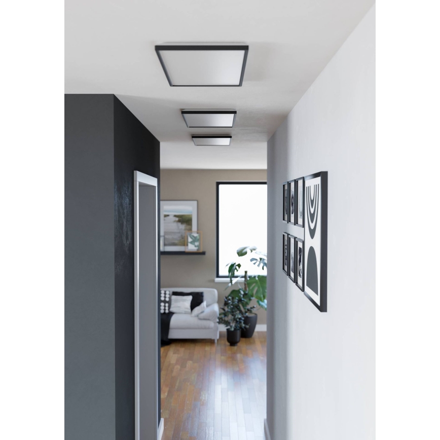 Eglo - LED Āra griestu lampa LED/17,2W/230V 2700/4000/6500K 30x57 cm IP44 melna
