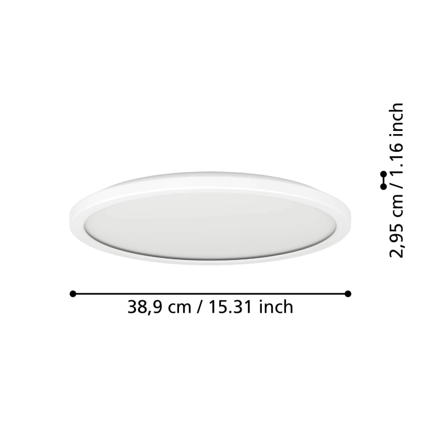 Eglo - LED Āra griestu lampa LED/18,5W/230V 2700/4000/6500K d. 38,9 cm IP44 balta