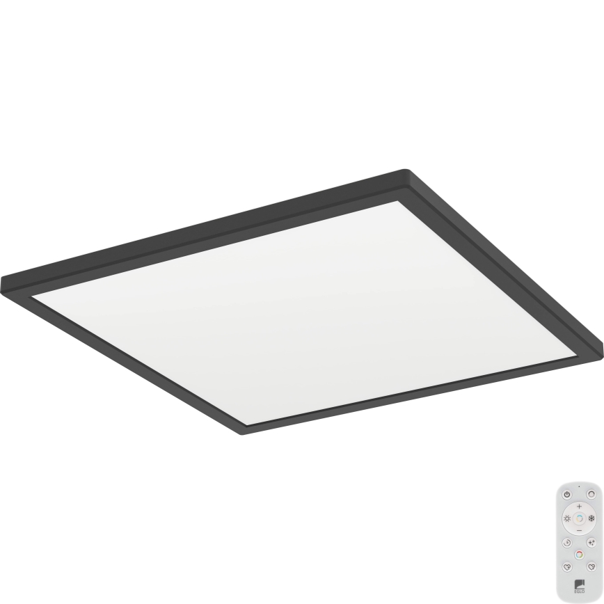 Eglo - LED Aptumšojama āra griestu lampa LED/17,6W/230V 2700-6500K 39x39 cm IP44 melna + tālvadības pults