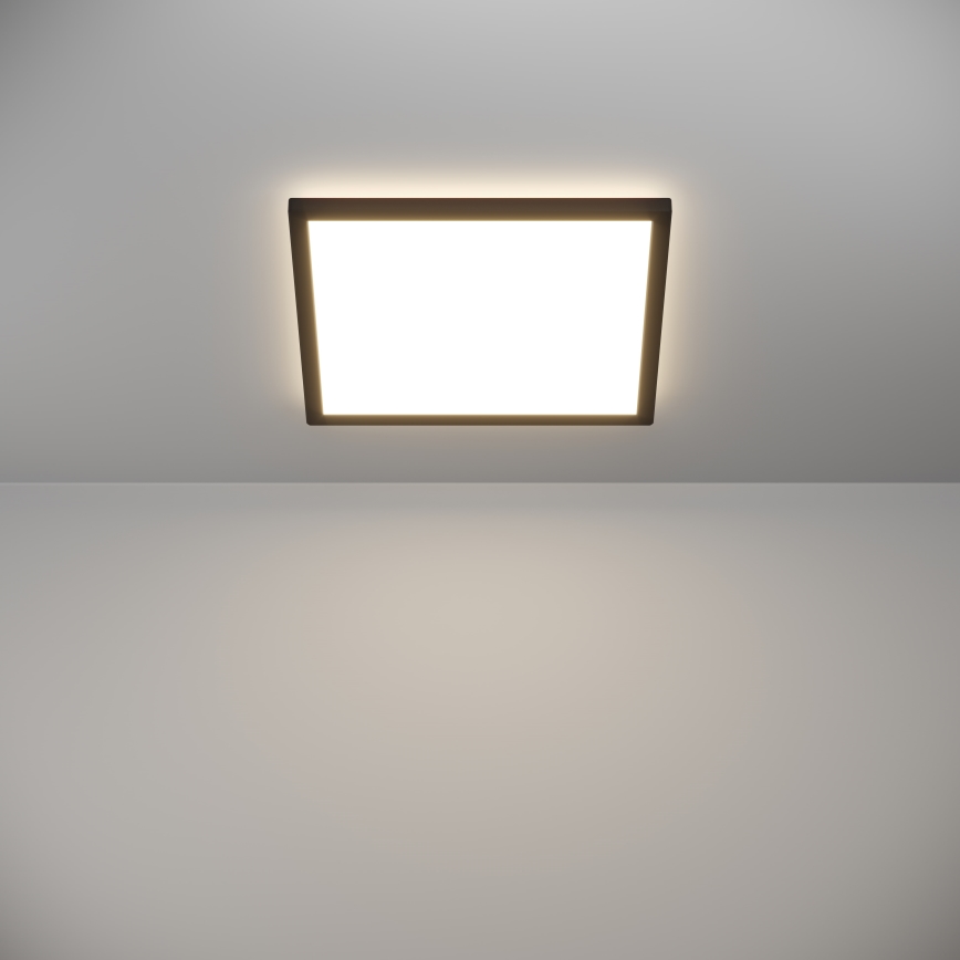 Eglo - LED Aptumšojama āra griestu lampa LED/17,6W/230V 2700-6500K 39x39 cm IP44 melna + tālvadības pults