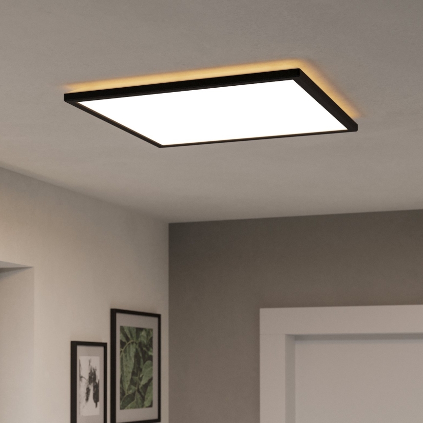 Eglo 901457 - LED Aptumšojama āra griestu lampa LED/17W/230V 2700-6500K 50x50 cm IP44 melna + tālvadības pults