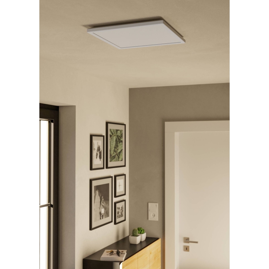 Eglo - LED Aptumšojama āra griestu lampa LED/17,6W/230V 2700-6500K 39x39 cm IP44 balta + tālvadības pults