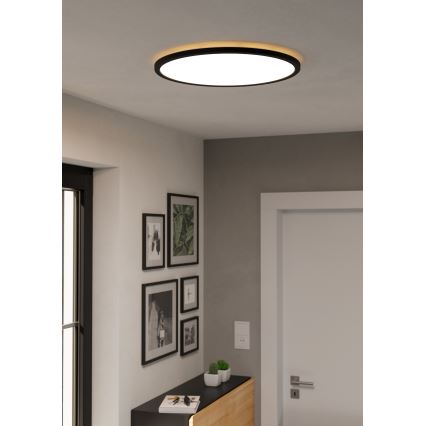 Eglo - LED RGBW Aptumšojama āra griestu lampa LED/16,8W/230V 2700-6500K d. 50 cm IP44 melna ZigBee