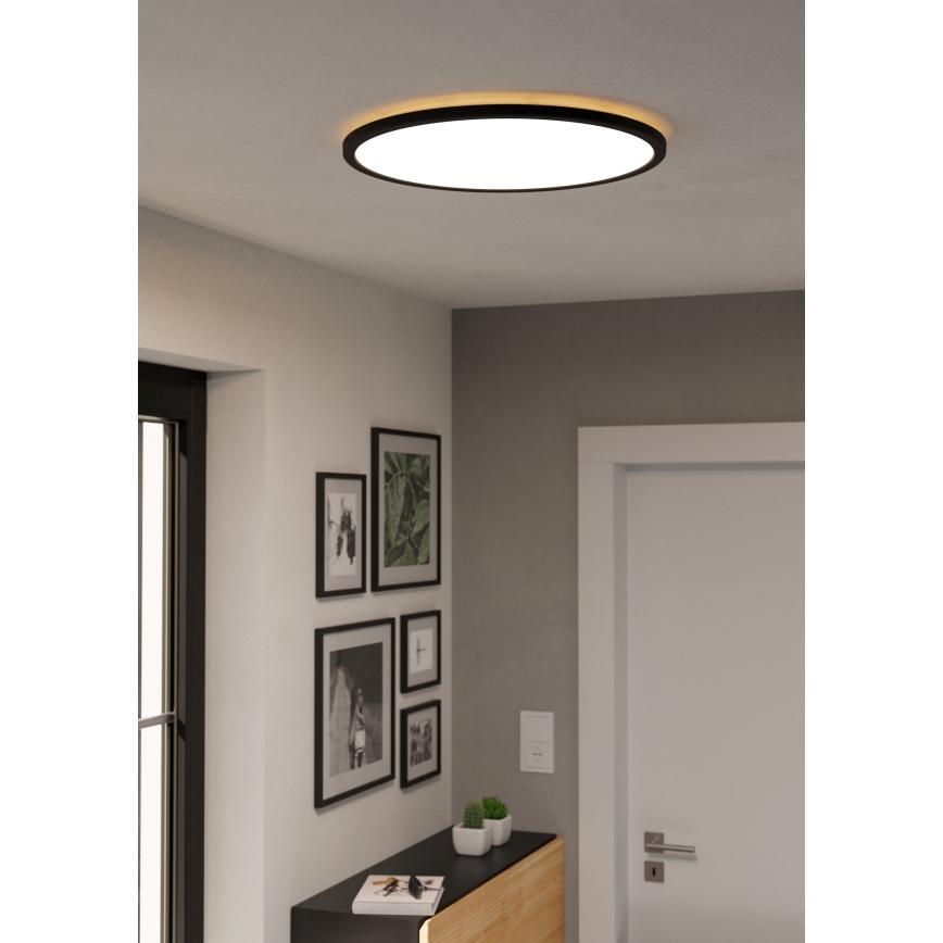 Eglo - LED RGBW Aptumšojama āra griestu lampa LED/16,8W/230V 2700-6500K d. 50 cm IP44 melna ZigBee