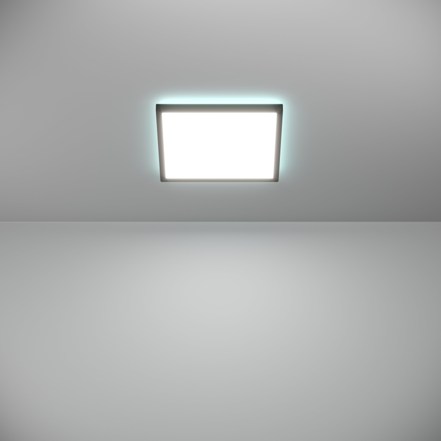 Eglo - LED RGBW Aptumšojama āra griestu lampa LED/13,4W/230V 2700-6500K 29x29 cm IP44 melna