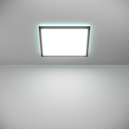 Eglo - LED RGBW Aptumšojama āra griestu lampa LED/17,6W/230V 2700-6500K 39x39 cm IP44 melna ZigBee