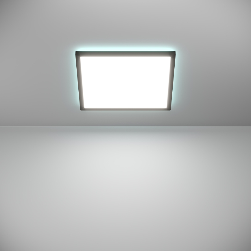 Eglo - LED RGBW Aptumšojama āra griestu lampa LED/17,6W/230V 2700-6500K 39x39 cm IP44 melna ZigBee