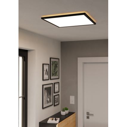 Eglo - LED RGBW Aptumšojama āra griestu lampa LED/17W/230V 2700-6500K 50x50cm IP44 melna ZigBee