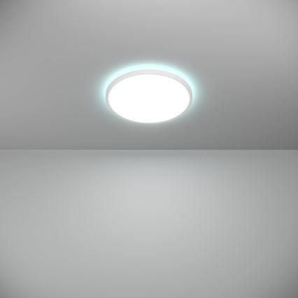 Eglo - LED RGBW Aptumšojama āra griestu lampa LED/13,9W/230V 2700-6500K d. 30 cm IP44 balta ZigBee