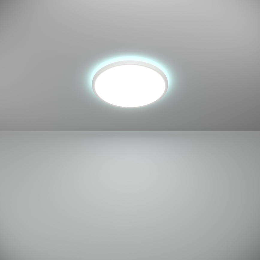 Eglo - LED RGBW Aptumšojama āra griestu lampa LED/13,9W/230V 2700-6500K d. 30 cm IP44 balta ZigBee