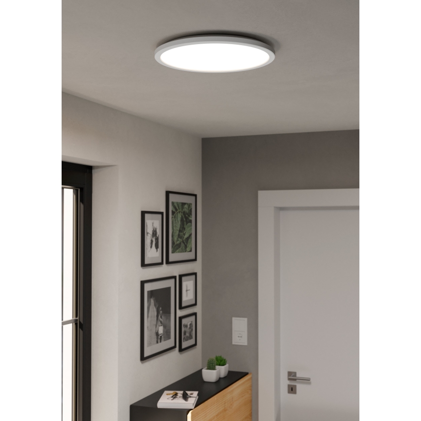Eglo - LED RGBW Aptumšojama āra griestu lampa LED/18,5W/230V 2700-6500K d. 38,9cm IP44 balta ZigBee