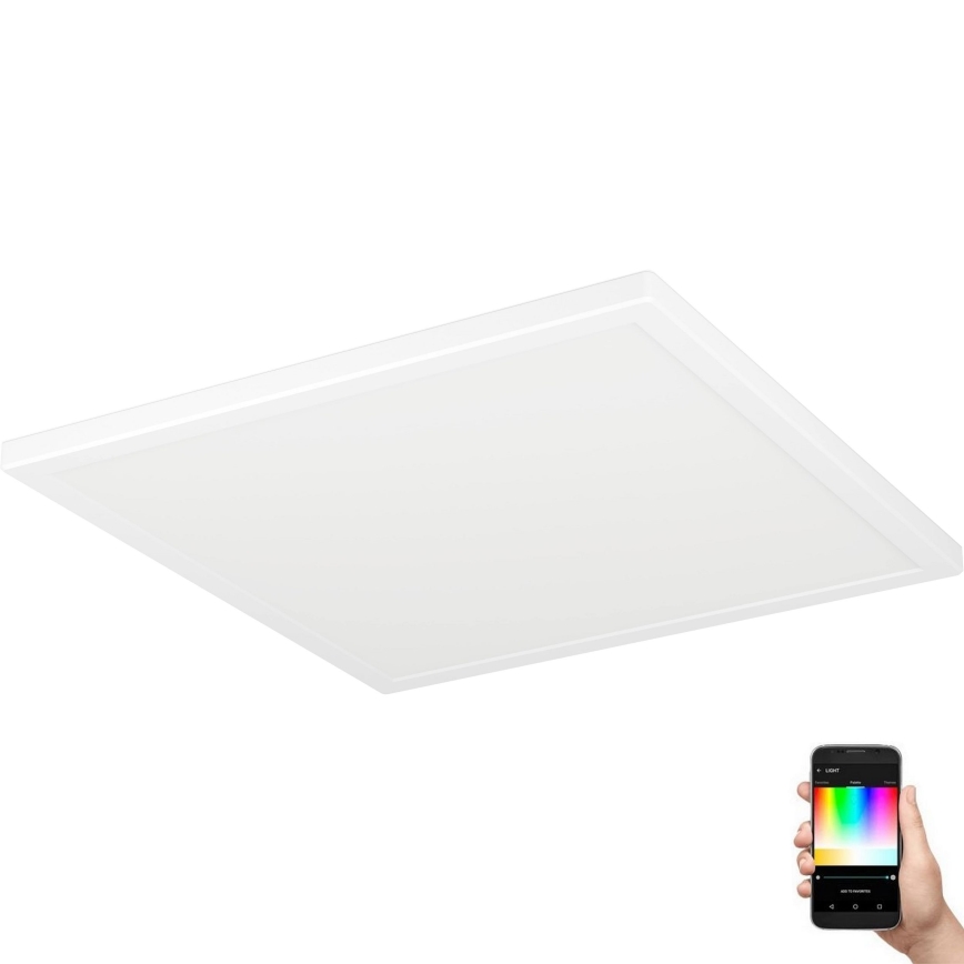 Eglo - LED RGBW Aptumšojama āra griestu lampa LED/17,6W/230V 2700-6500K 39x39 cm IP44 balta ZigBee