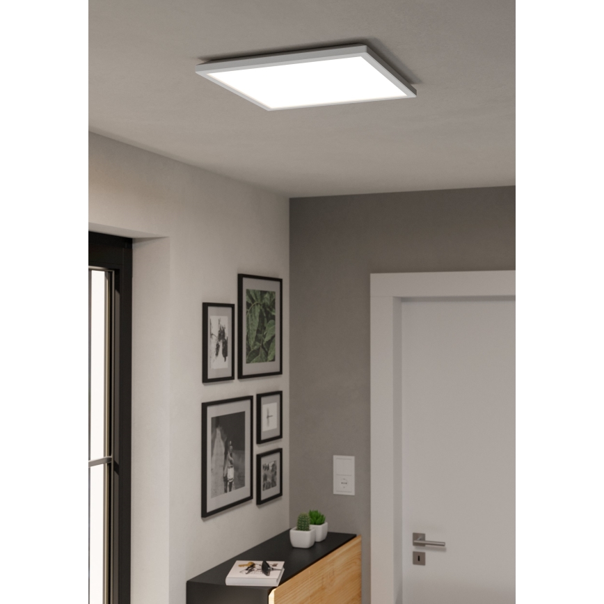 Eglo - LED RGBW Aptumšojama āra griestu lampa LED/17,6W/230V 2700-6500K 39x39 cm IP44 balta ZigBee