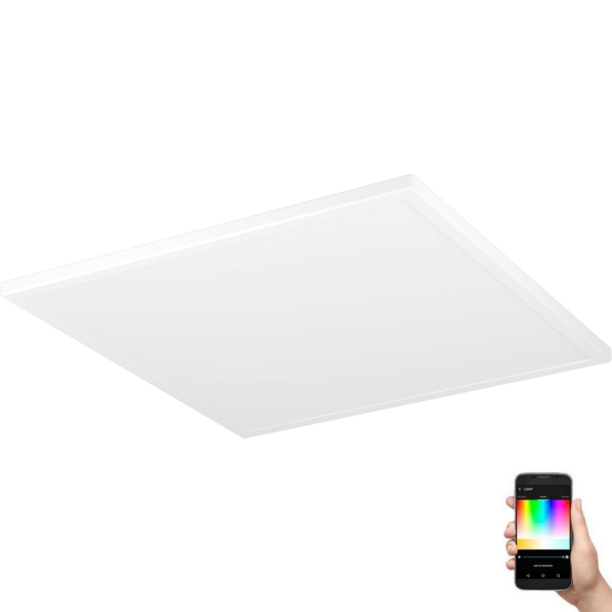 Eglo - LED RGBW Aptumšojama āra griestu lampa LED/17W/230V 2700-6500K 50x50 cm IP44 balta ZigBee