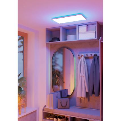 Eglo - LED RGBW Aptumšojama āra griestu lampa LED/17,2W/230V 2700-6500K 30x57cm IP44 balta ZigBee
